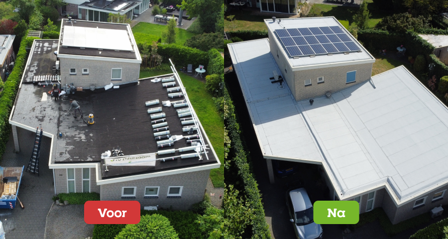 Project plat dak renovatie in Deventer